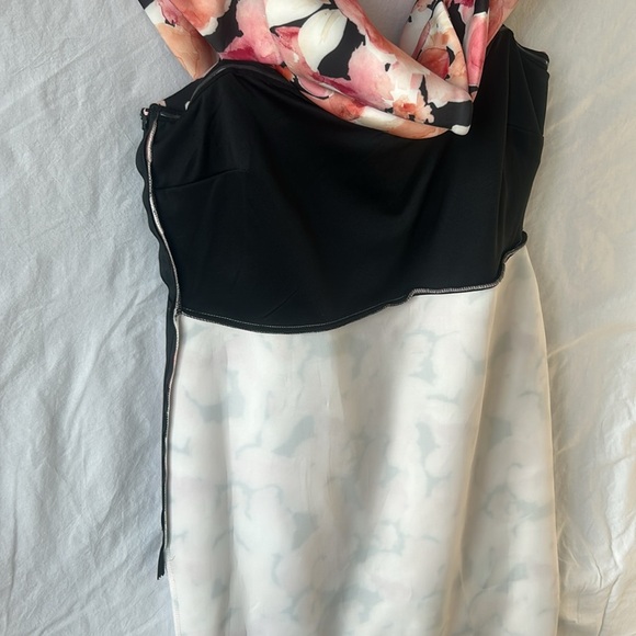 ASOS DESIGN Sweetheart Puff Bardot Midi Pink Floral Party Dress Size 14 NEW - Picture 13 of 17